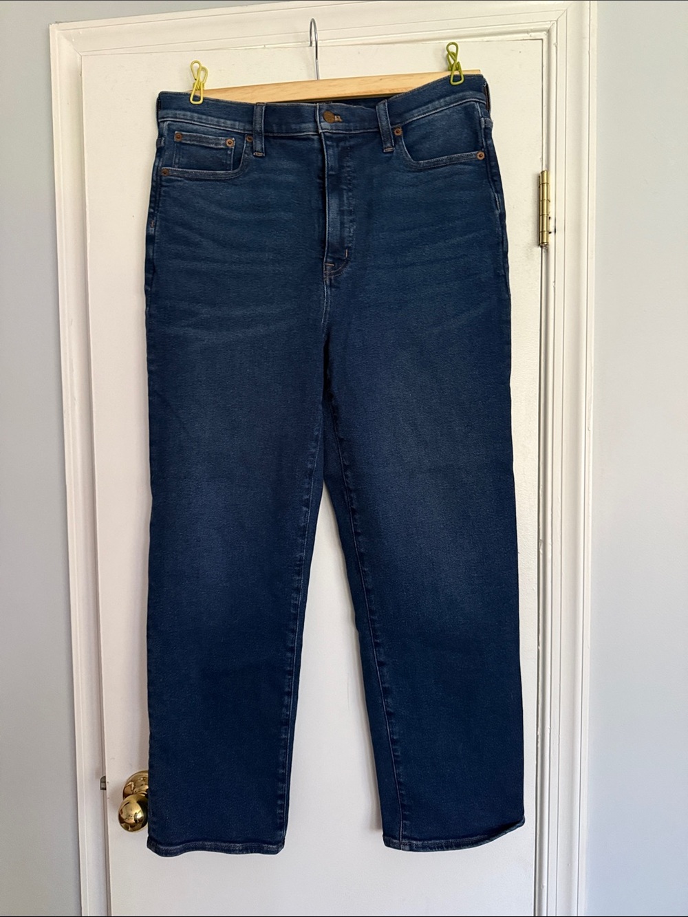 J Crew Dark Blue Stove pipe straight Leg Jeans